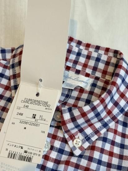 タグ付き未使用 Ralph Lauren ラルフローレン 赤とネイビー チェック
