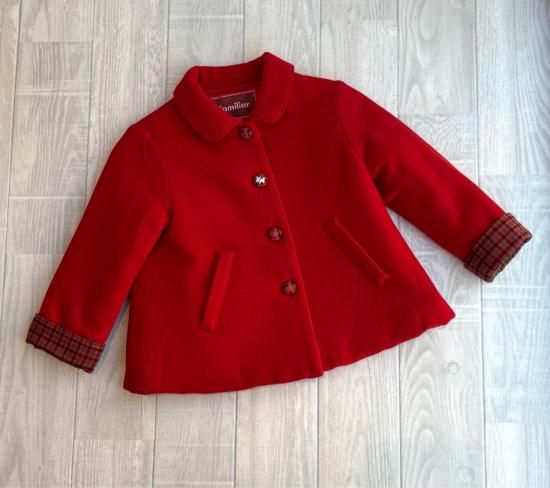 familiar ファミリア 軽くて暖か ファミリアチェックボタンのかわいい