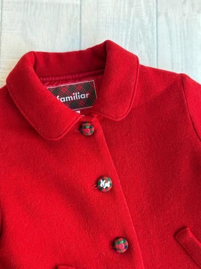 familiar ファミリア 軽くて暖か ファミリアチェックボタンのかわいい