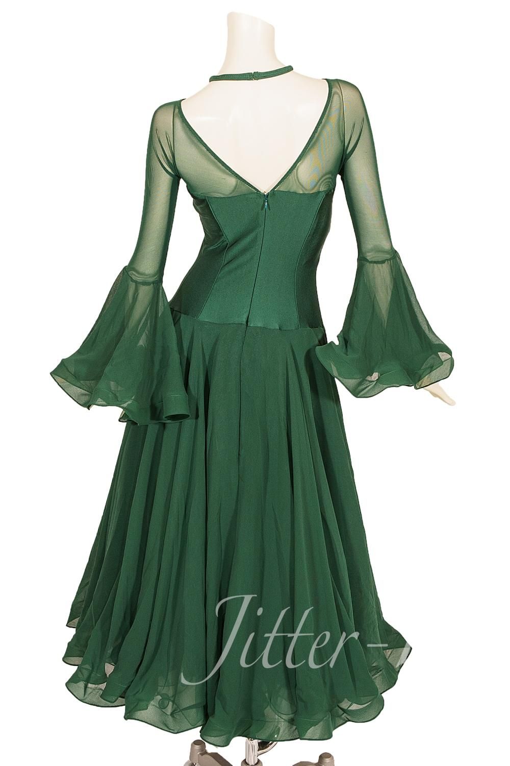 緑色社交ダンスドレス ワンショルダー 鮮やかなグリーン フリーサイズ 緑色社交ダンスドレス ワンショルダー 鮮やかなグリーン