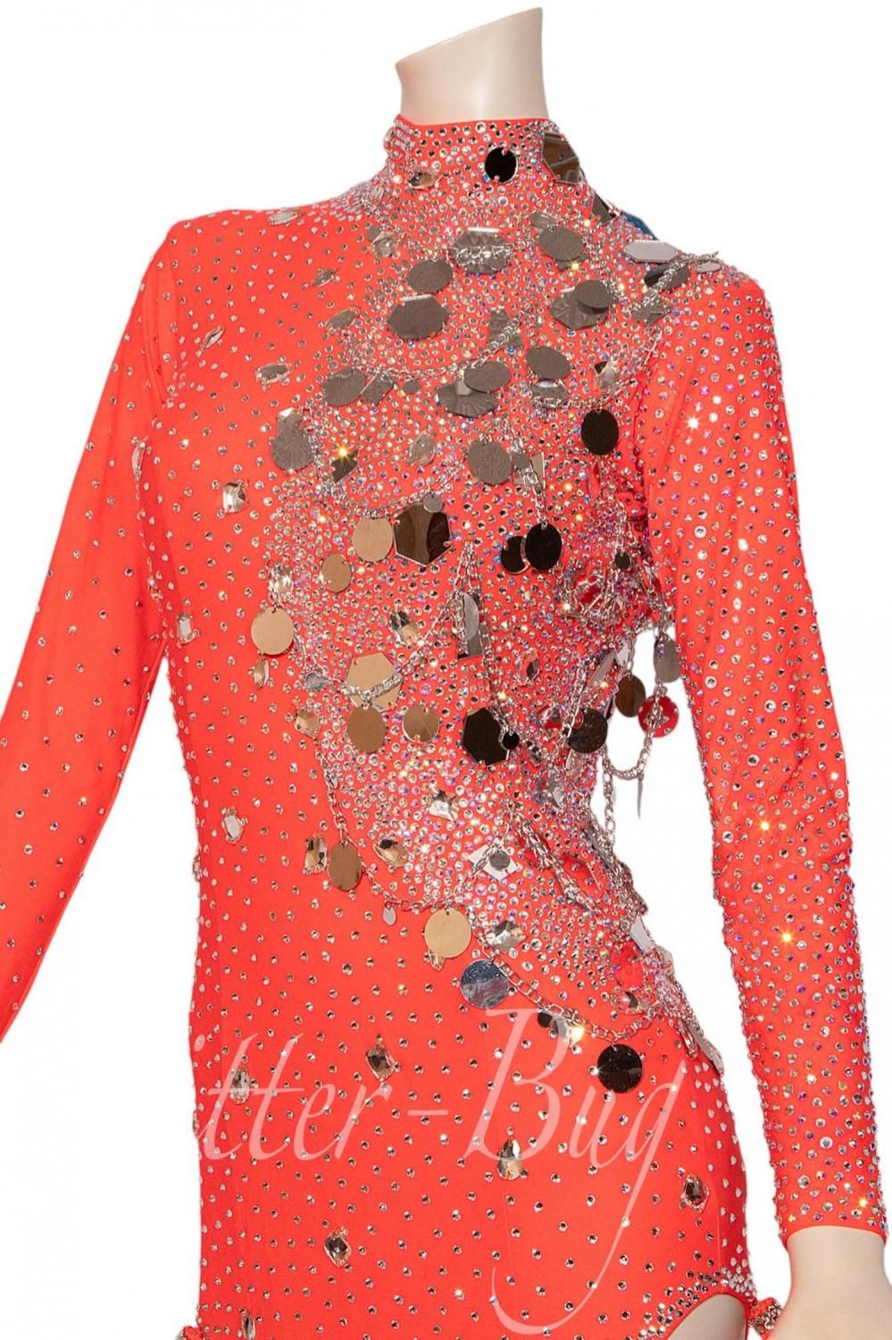 社交ダンス衣装・社交ダンスドレスのジルバ /ラテンドレス0137