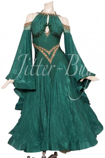 新品同様‼️社交ダンス用ドレス グレー ビジュー付き 新品同様‼️社交ダンス用ドレス グレー ビジュー付き 新品同様‼️社交