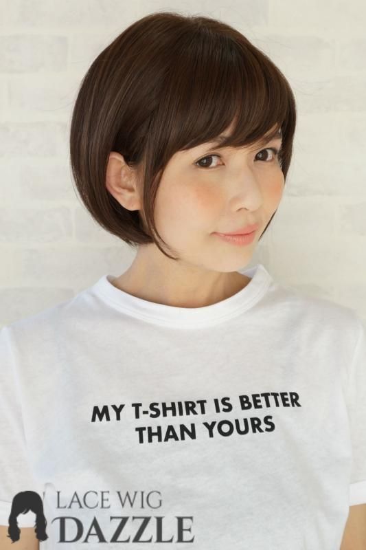 Brightlele ウィッグ ショート ボブ フルウィッグ 自然 ショート