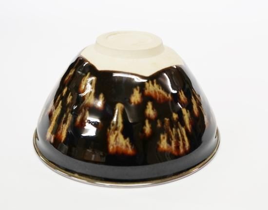 【建戔】陶芸　中国陶芸品　茶道具 天目茶碗 玳皮盞天目茶碗 2代 桶谷定一作 - 茶道具 美術工芸品 販売と