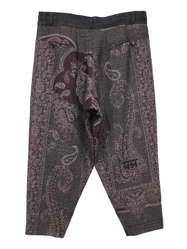 NAVY素材Paisley Jacquard Wool Himo Pants (NAVY)