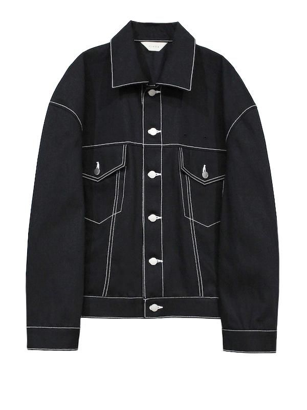 ファッションJieDa POWER SHOULDER DENIM JACKET BLACK