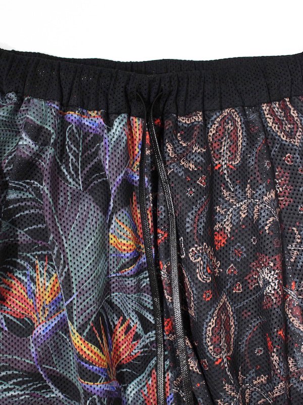 bedsidedrama Tropical Mix Circular Pants BLK - Nietzsche(ニーチェ