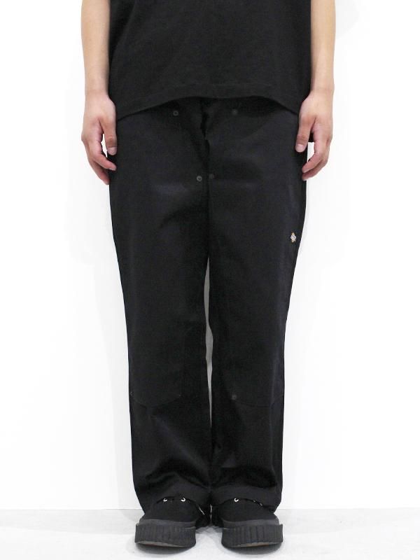 JieDa Dickies DOUBLE KNEE PRINT PANTS BLK - Nietzsche(ニーチェ 