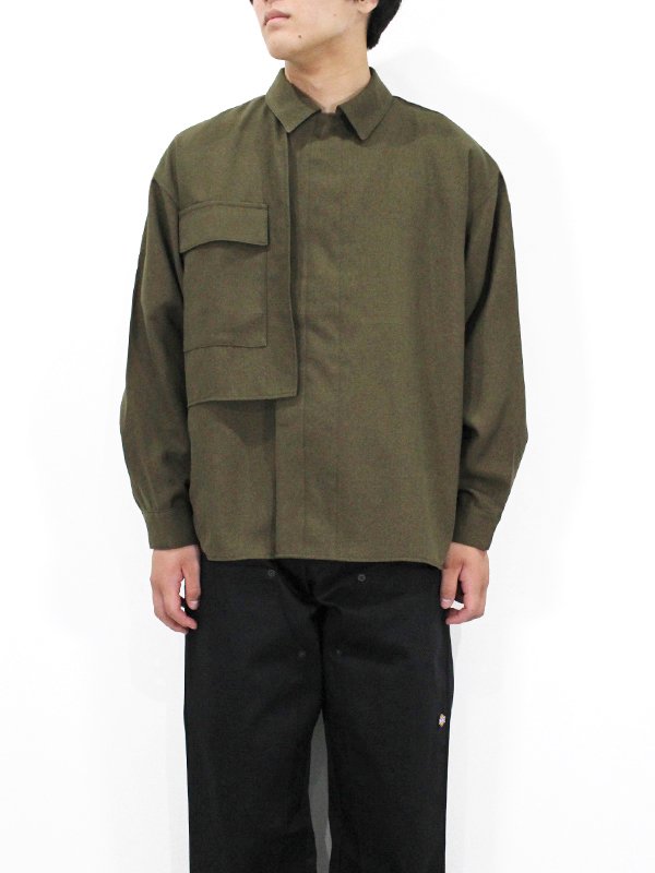 JieDa FLAP POCKET SHIRT KHK - Nietzsche(ニーチェ) oNliNe SHOP