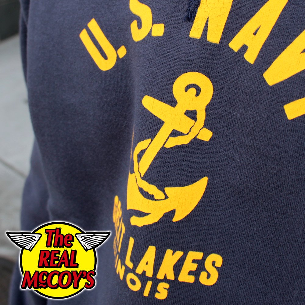 MILITARY PRINT SWEATSHIRT / U.S. NAVY ANCHOR