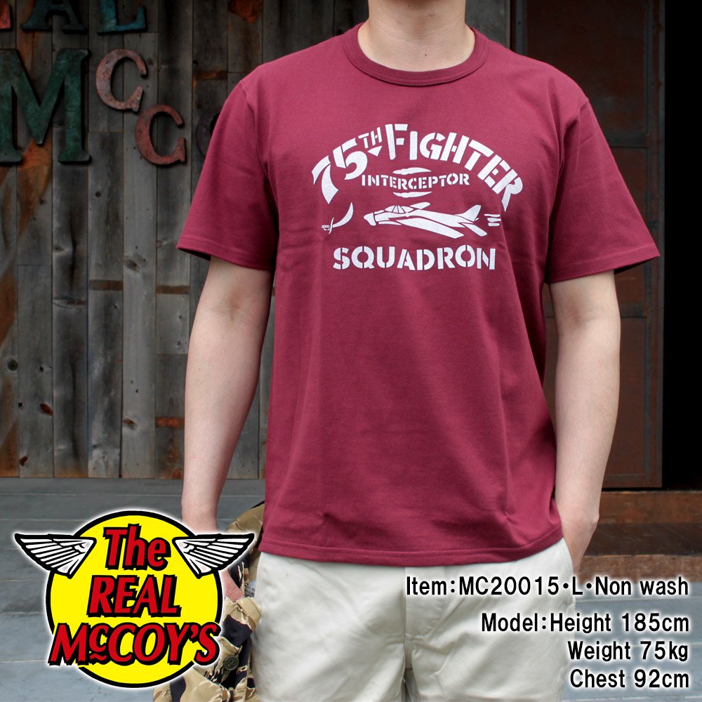 The REAL McCOY'S MC20015 MILITARY TEE / 75th FIGHTER SQUADRON