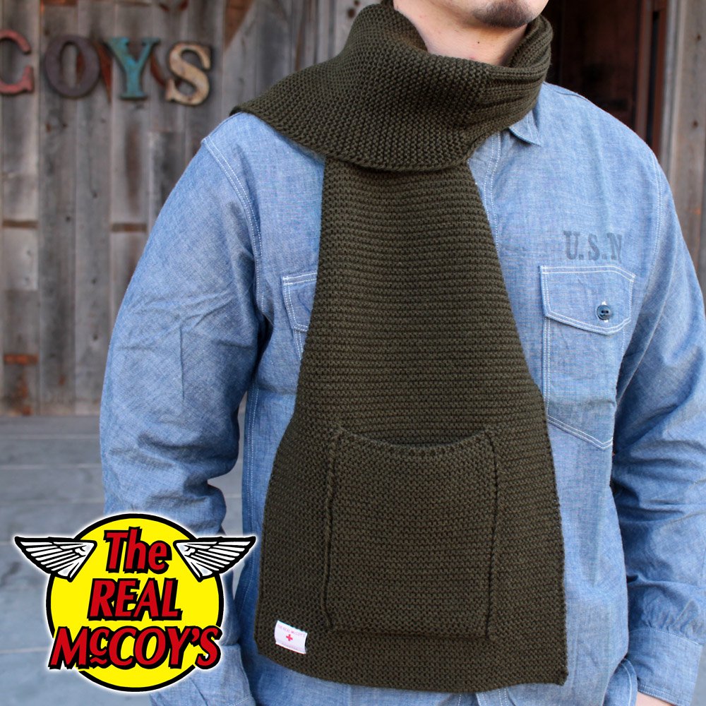 The REAL McCOY'S MA20102 WOOL, RIBBED MUFFLER