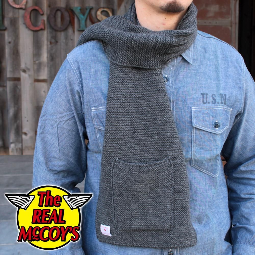 The REAL McCOY'S MA20102 WOOL, RIBBED MUFFLER