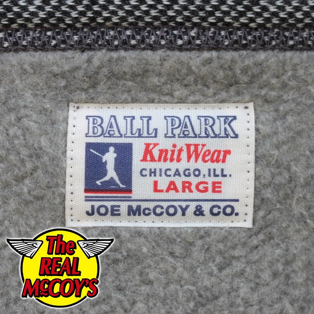 JOE McCOY フード付きカーディガン 36 グレー 30S HOODED KNIT SWEATER