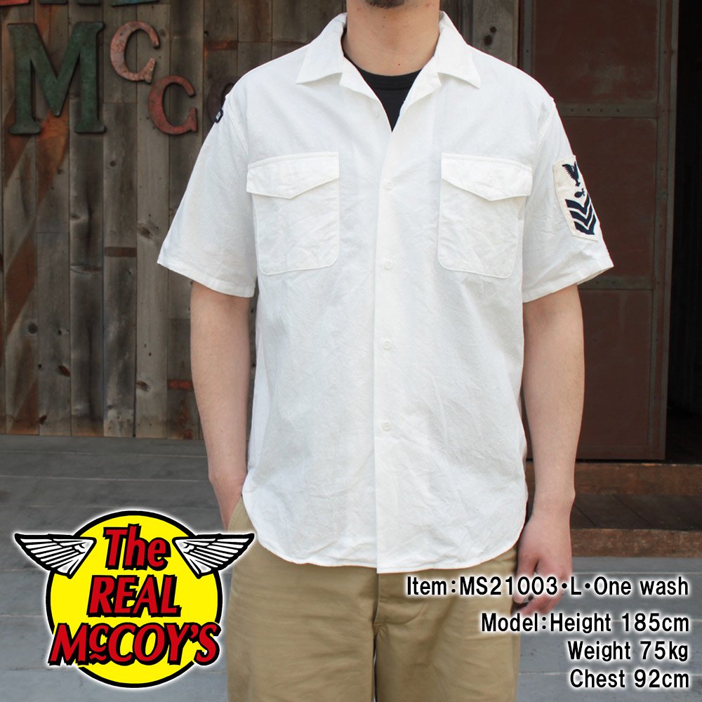 The REAL McCOY'S MS21003 SHIRT MAN'S COTTON TROPICAL SHORT SLEEVE