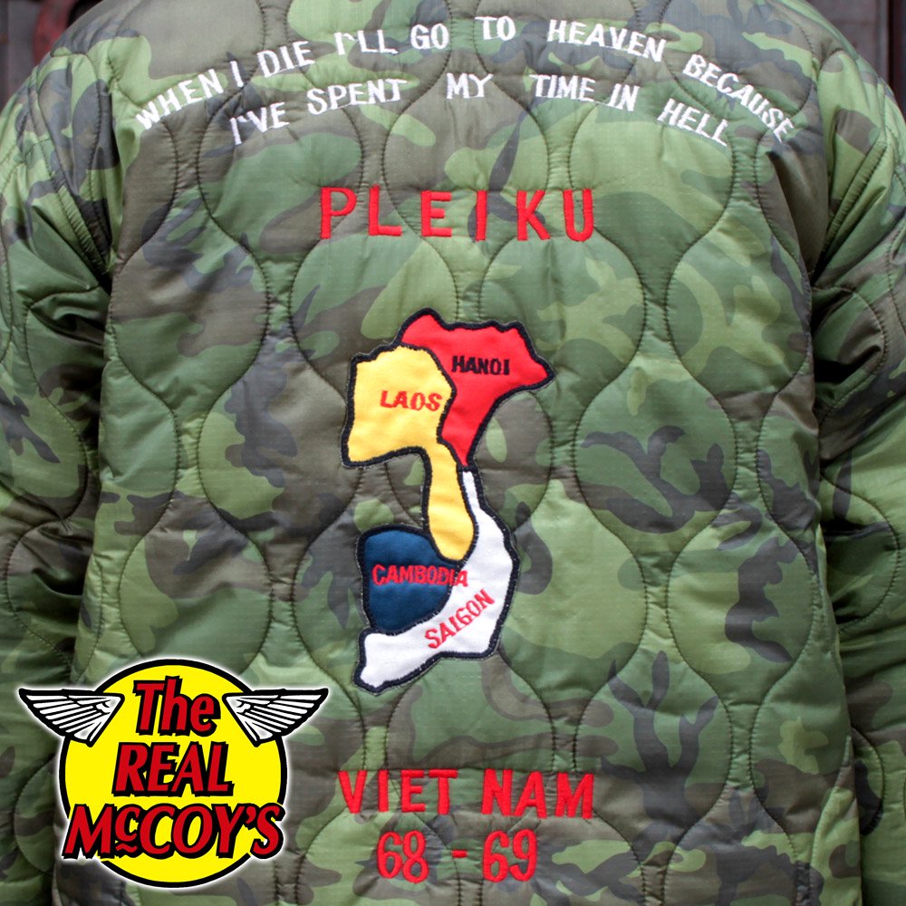 The REAL McCOY'S MJ21012 LINER, CAMOUFLAGE PONCHO PARKA