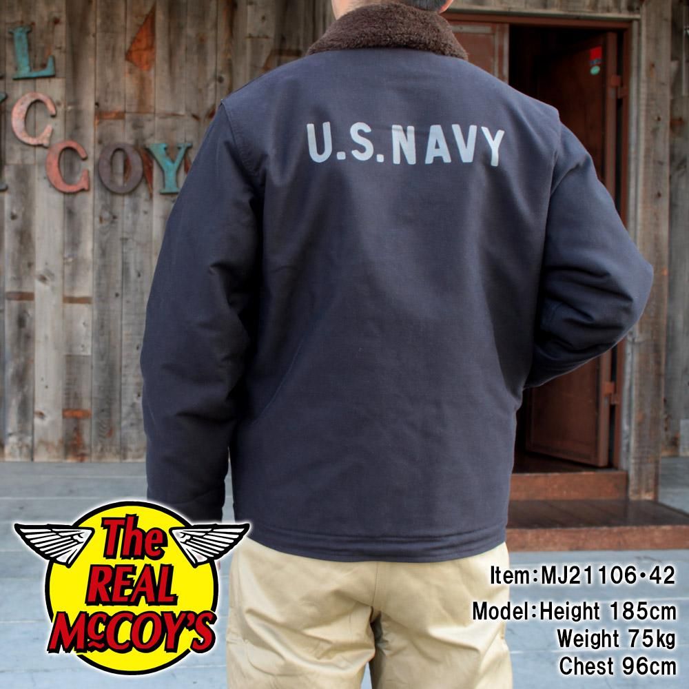 The REAL McCOY'S MJ N DECK JACKET NAVY / STENCIL