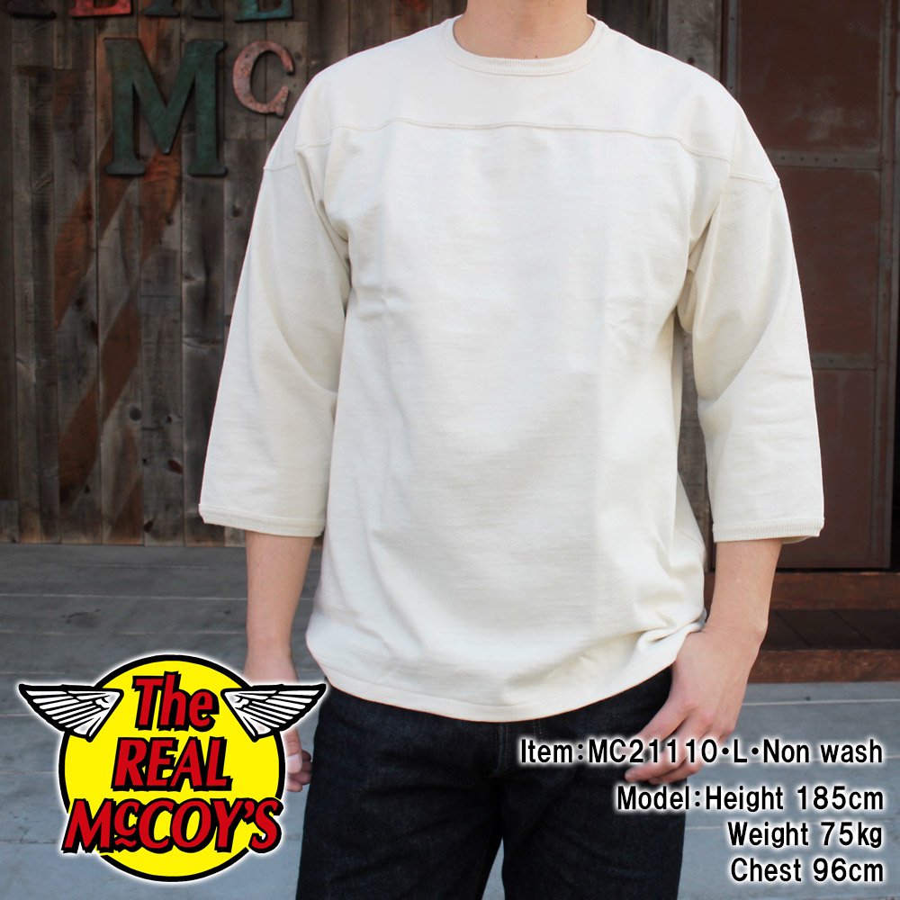 JOE McCOY ジョーマッコイ<br>BALL PARK 無地クルー半袖Tシャツ - T