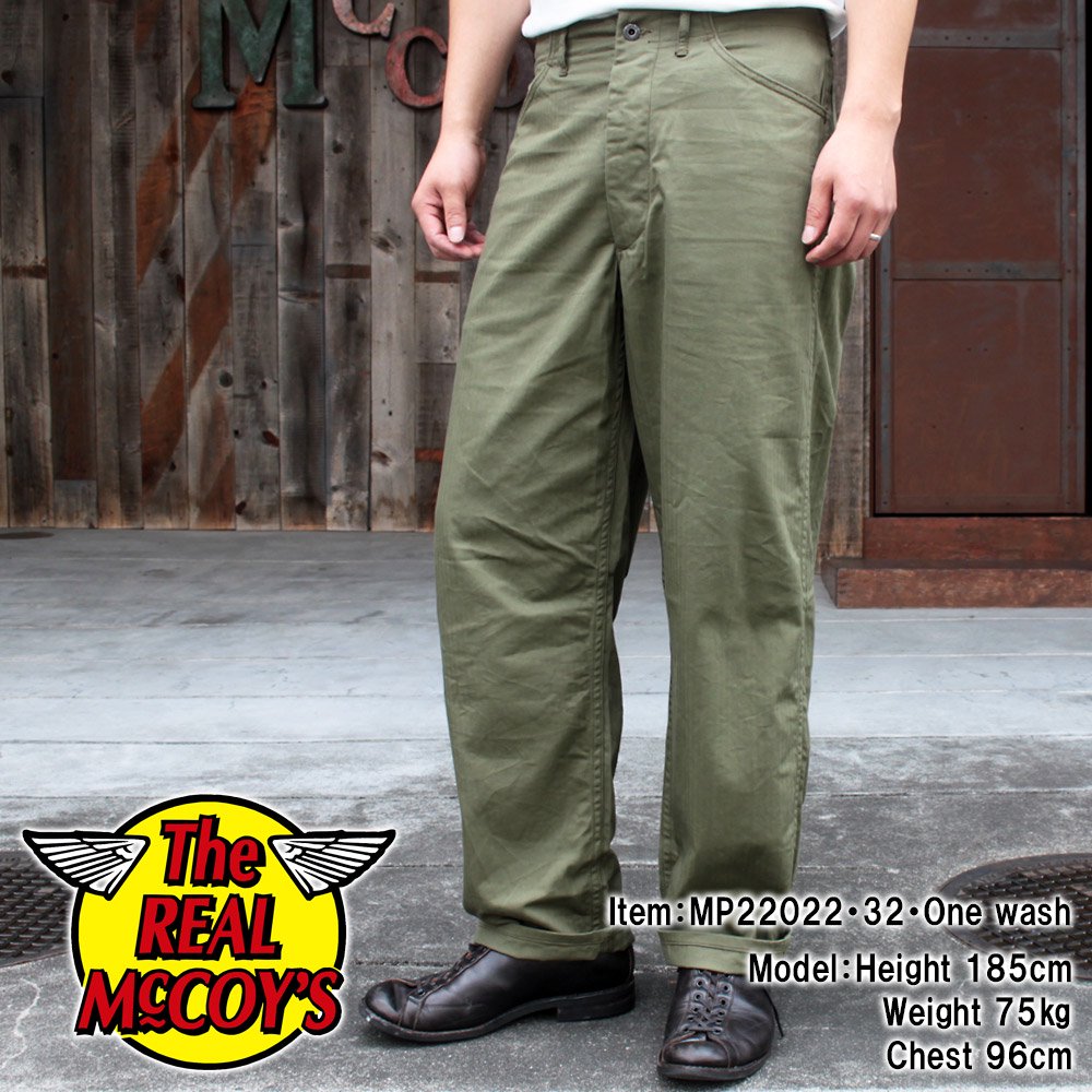 The REAL McCOY'S MP22022 TROUSERS, UTILITY N-3 (MODEL 220) / STENCIL