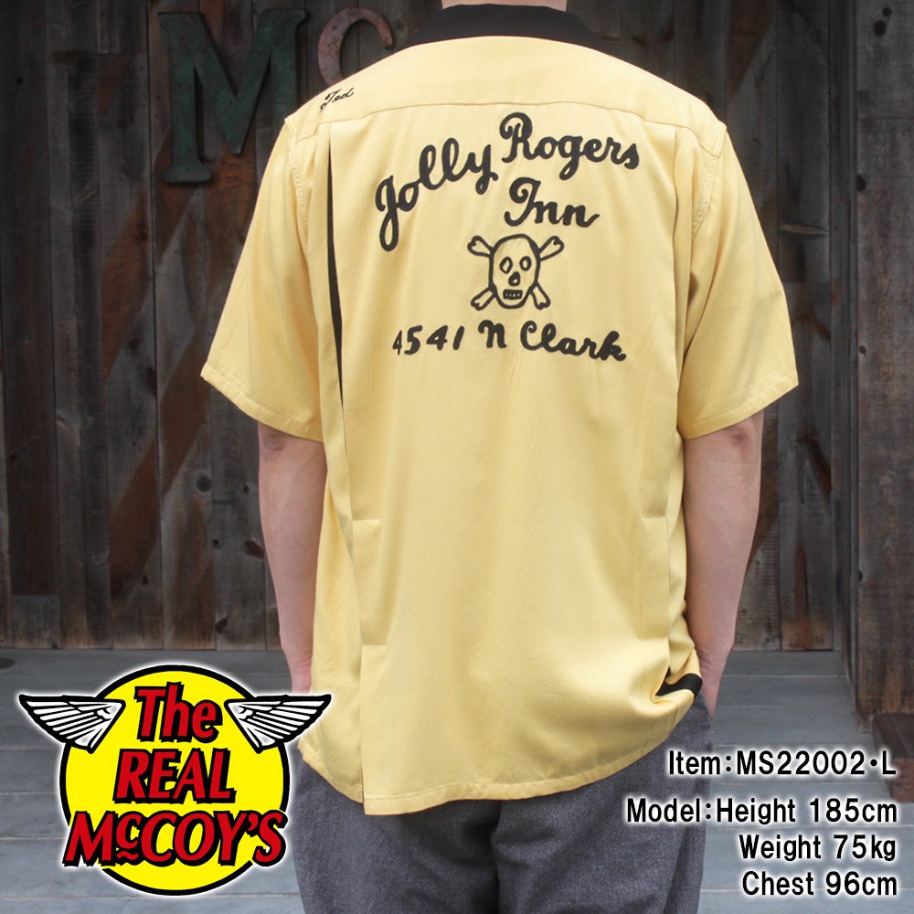 The REAL McCOY'S MS22002 RAYON BOWLING SHIRT / JOLLY ROGER