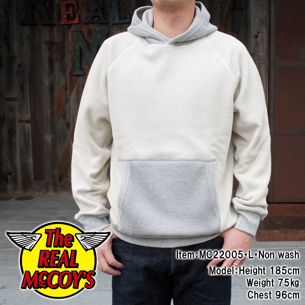 The Real McCoy's MC22005 Thermal Sweatshirt (Two-Tone) Navy