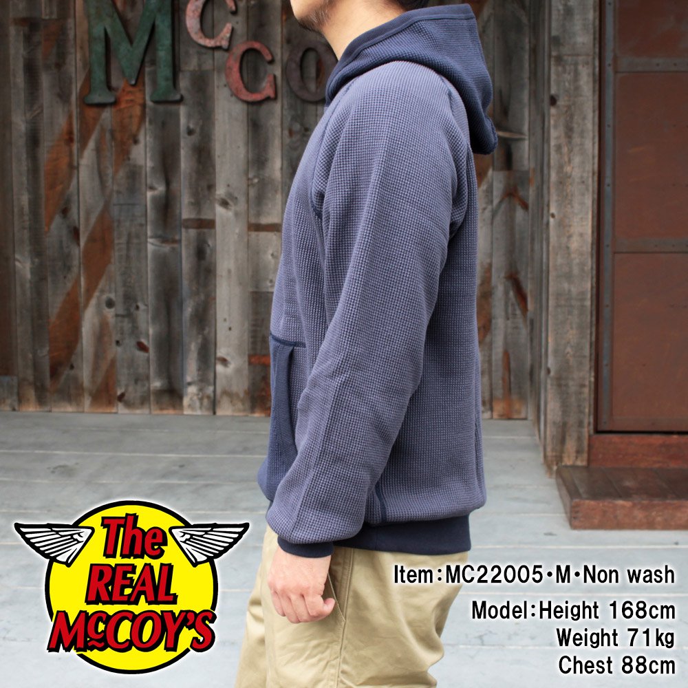 The Real McCoy's MC22005 Thermal Sweatshirt (Two-Tone) Navy