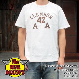 JOE MCCOY TEE / CLEMSON 42 半袖Tシャツ バインダーネック カレッジ