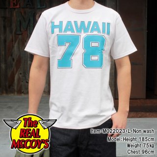 JOE MCCOY TEE / HAWAII 半袖Tシャツ バインダーネック カレッジ