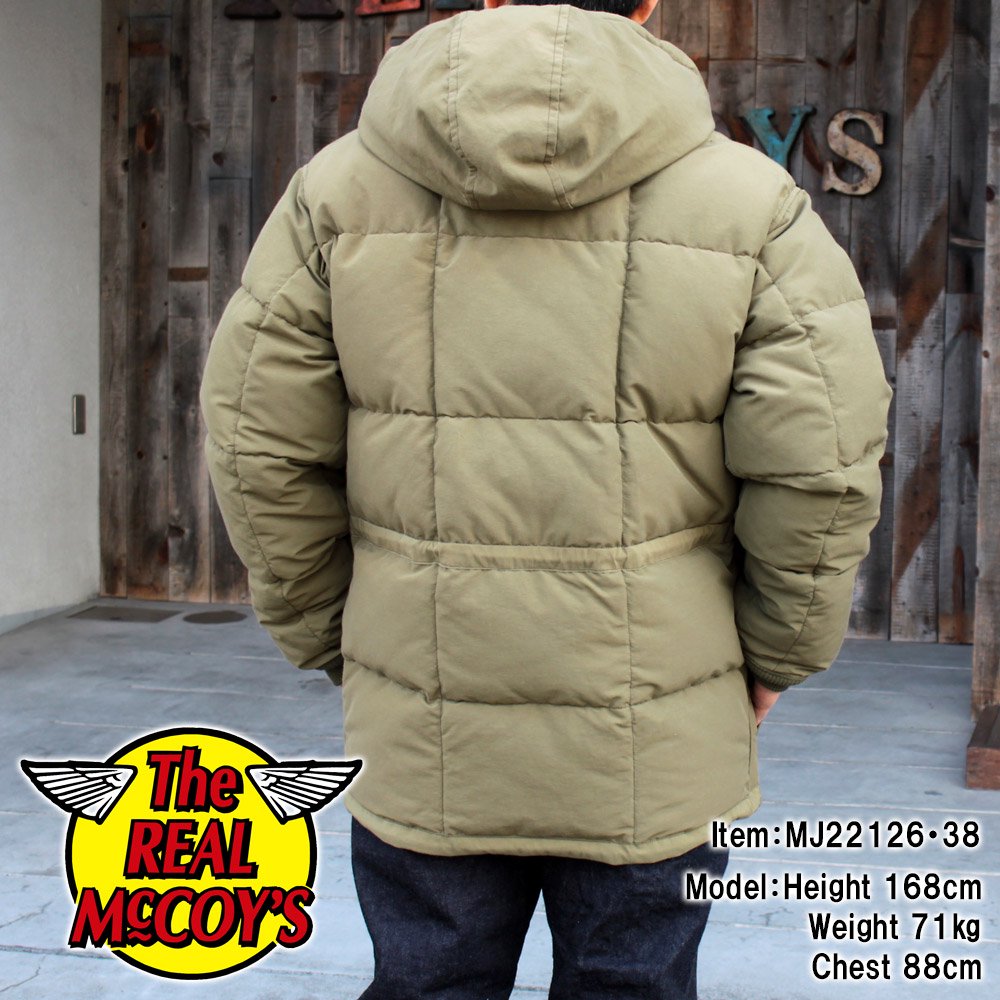 COTTON/NYLON HOODED DOWN JACKET