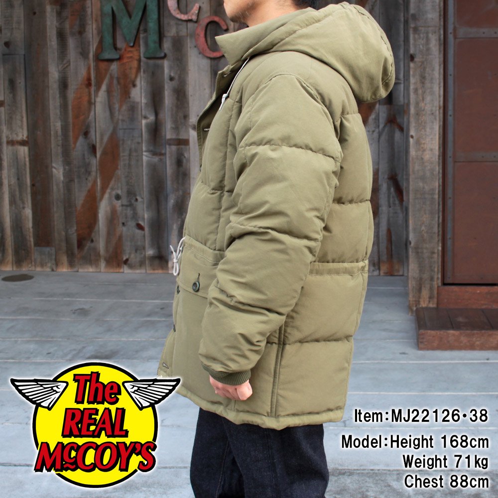 COTTON/NYLON HOODED DOWN JACKET