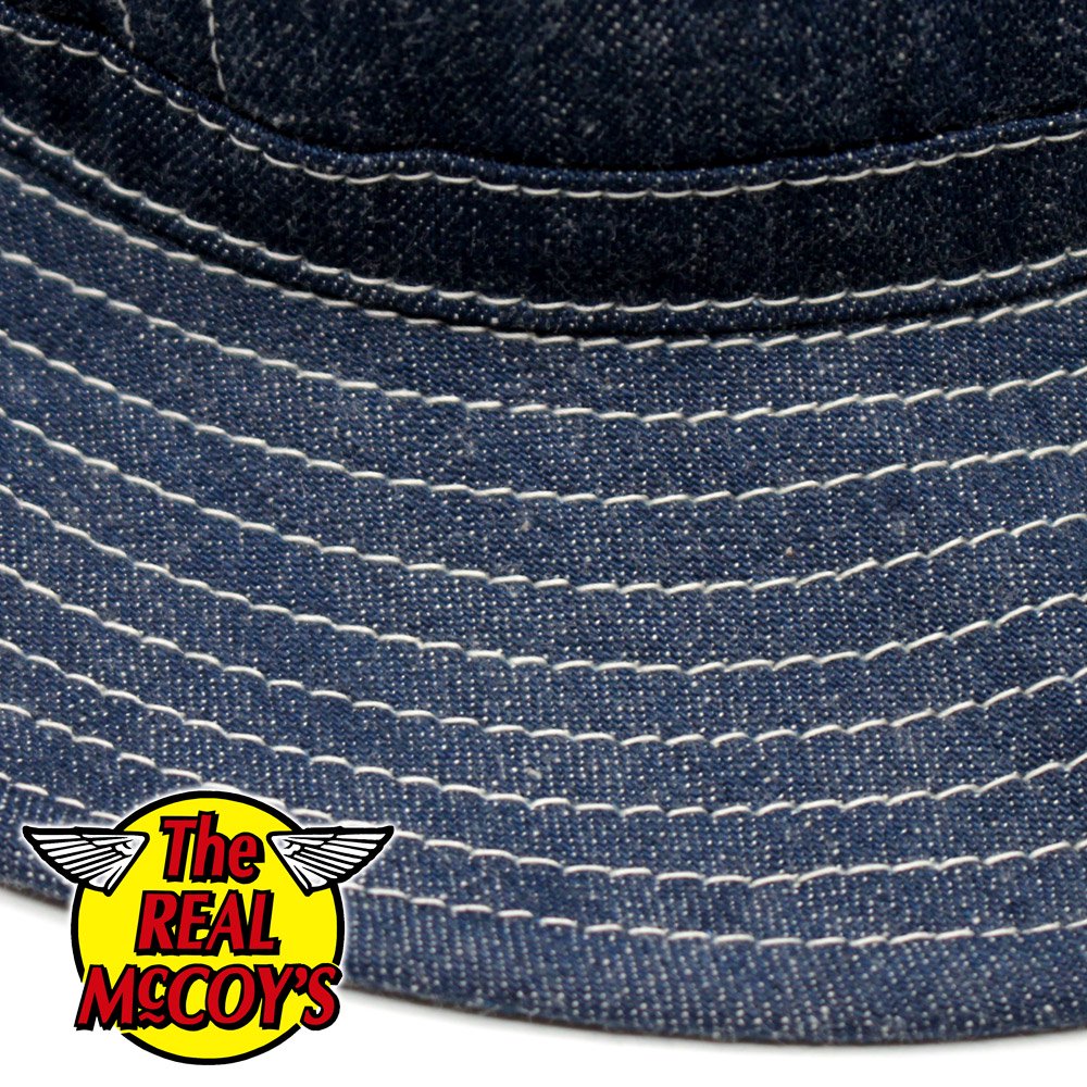 The REAL McCOY'S ザリアルマッコイズ 帽子 HAT WORKING DENIM BLUE デニム アーミー ハット インディゴブルー系 7 1/4【美品】