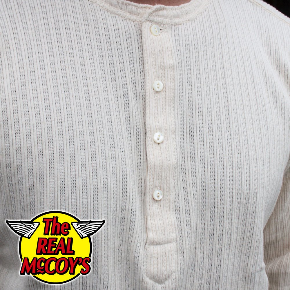 DOUBLE DIAMOND EYELET HENLEY UNDERSHIRT