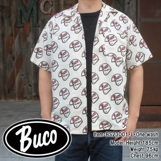 BUCO OPEN-COLLAR SHIRT / LOGO ロゴオープンカラーシャツ 開襟シャツ バイカー