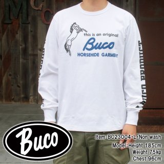BUCO L/S TEE / THIS IS AN ORIGINAL BUCO 長袖Tシャツ ロンT バイカー バインダーネック プリントTシャツ