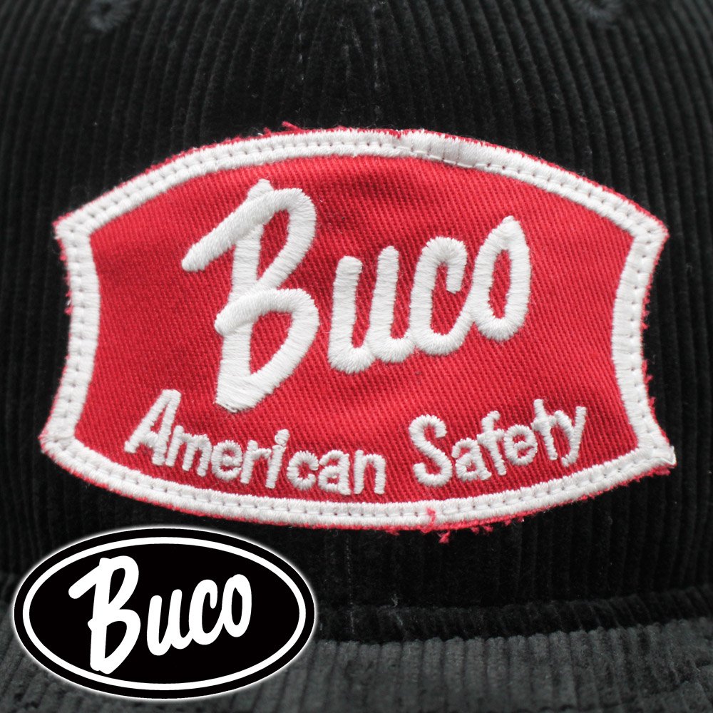 BUCO STRAP-BACK CAP CORDUROY ブラックコットンコーデュロイ - キャップ