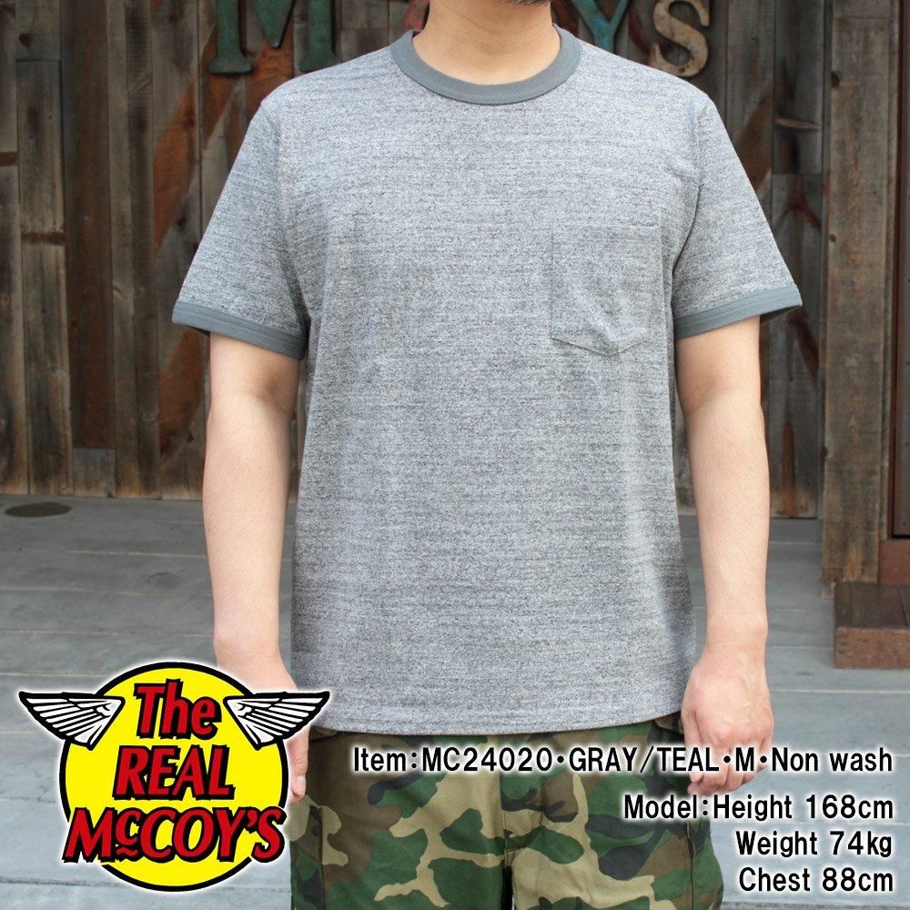 POCKET TEE / HEATHER GRAY, RINGER