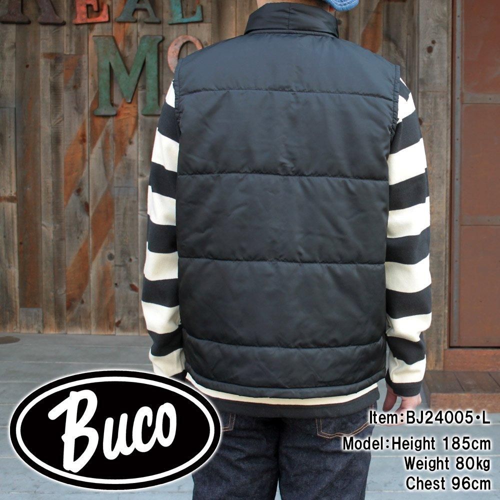 公式サイト平置きサイズBUCO NYLON RIDER'S VEST BLACK (M)