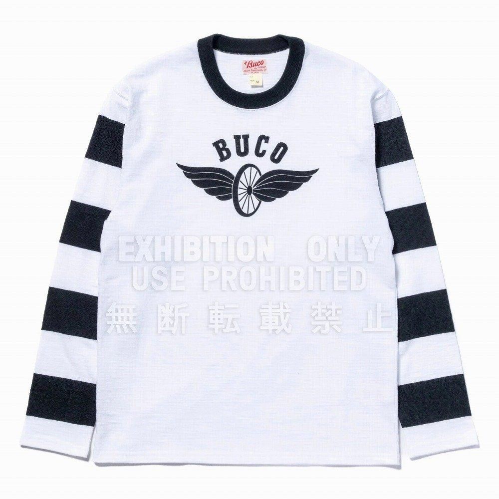 BUCO STRIPED SLEEVE TEE / FLYING WHEEL