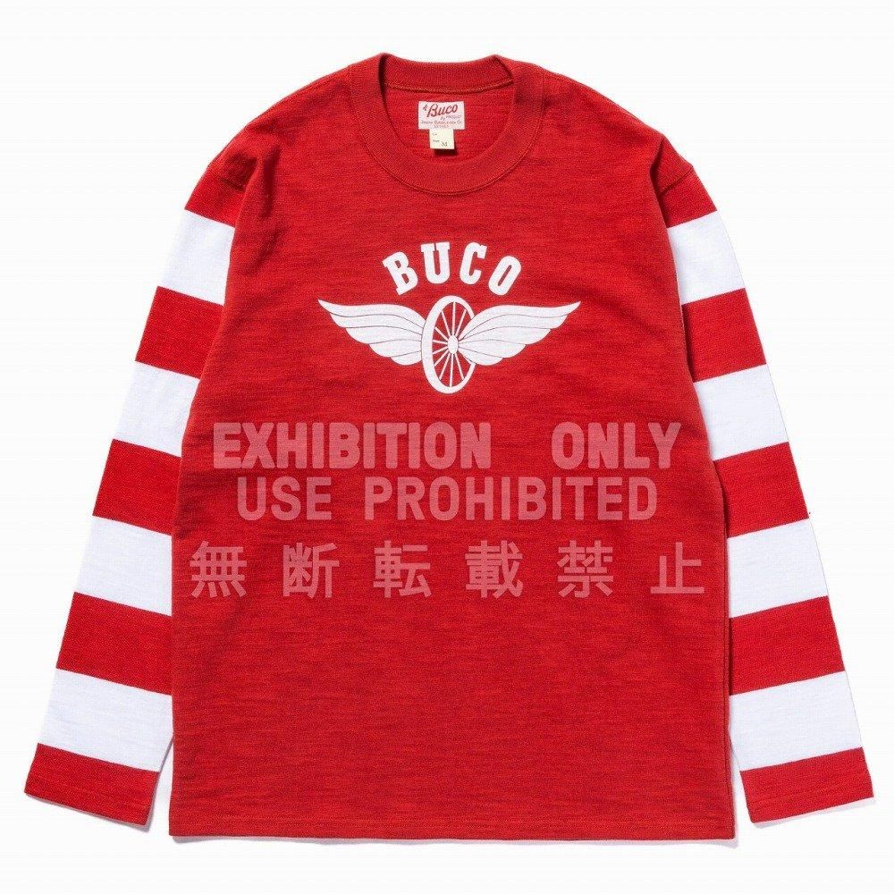BUCO STRIPED SLEEVE TEE / FLYING WHEEL