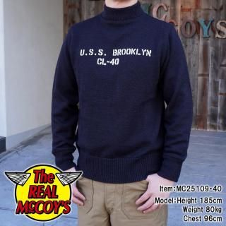 <img class='new_mark_img1' src='https://img.shop-pro.jp/img/new/icons15.gif' style='border:none;display:inline;margin:0px;padding:0px;width:auto;' />U.S.N. BLUE WOOL JERSEY / U.S.S. BROOKLYN �����른�㡼���� ��å��ͥå��������� ����