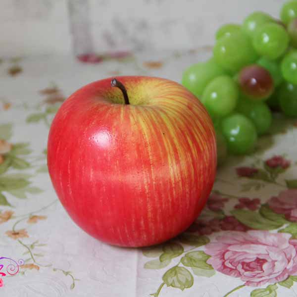 リンゴグッズ・置物　本物そっくりなインテリアフルーツ　赤リンゴ