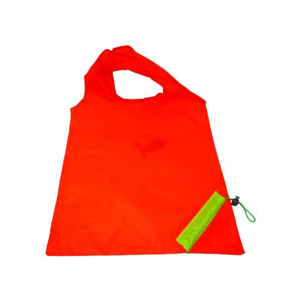 赤リンゴ柄 折り畳み買い物袋（エコバッグ）