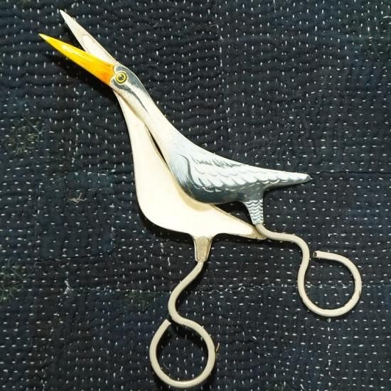 ウズベキスタン コウノトリのハサミ ゴールド ブハラ ケース付き セット ウズベキスタン コウノトリのハサミ ゴールド ブハラ ケース付き