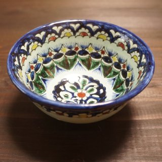 ウズベキスタン　リシタンの陶器　カップ中　コバルト-03