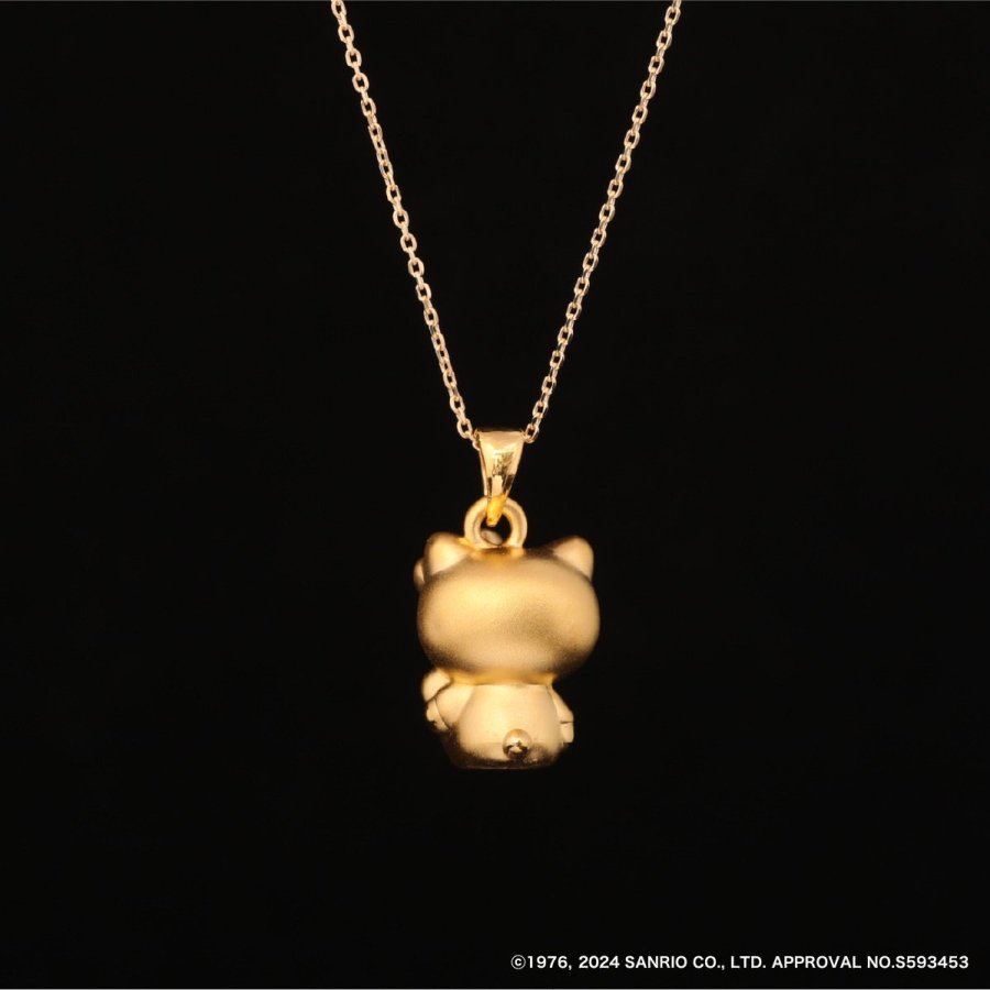 HELLO KITTY GOLD PENDANT ハローキティ 純金製 ペンダント - ビジュ コンシェルジュ |  キャラクターコラボ、高品質ハンドメイドアクセサリーを販売