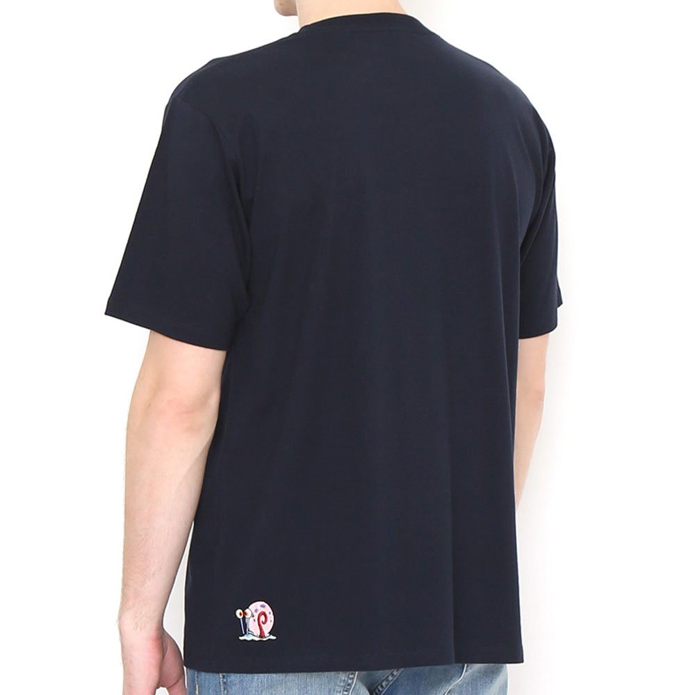 Tシャツ　（スポンジ・ボブとゲイリー）ネイビー　S　18003051　SB