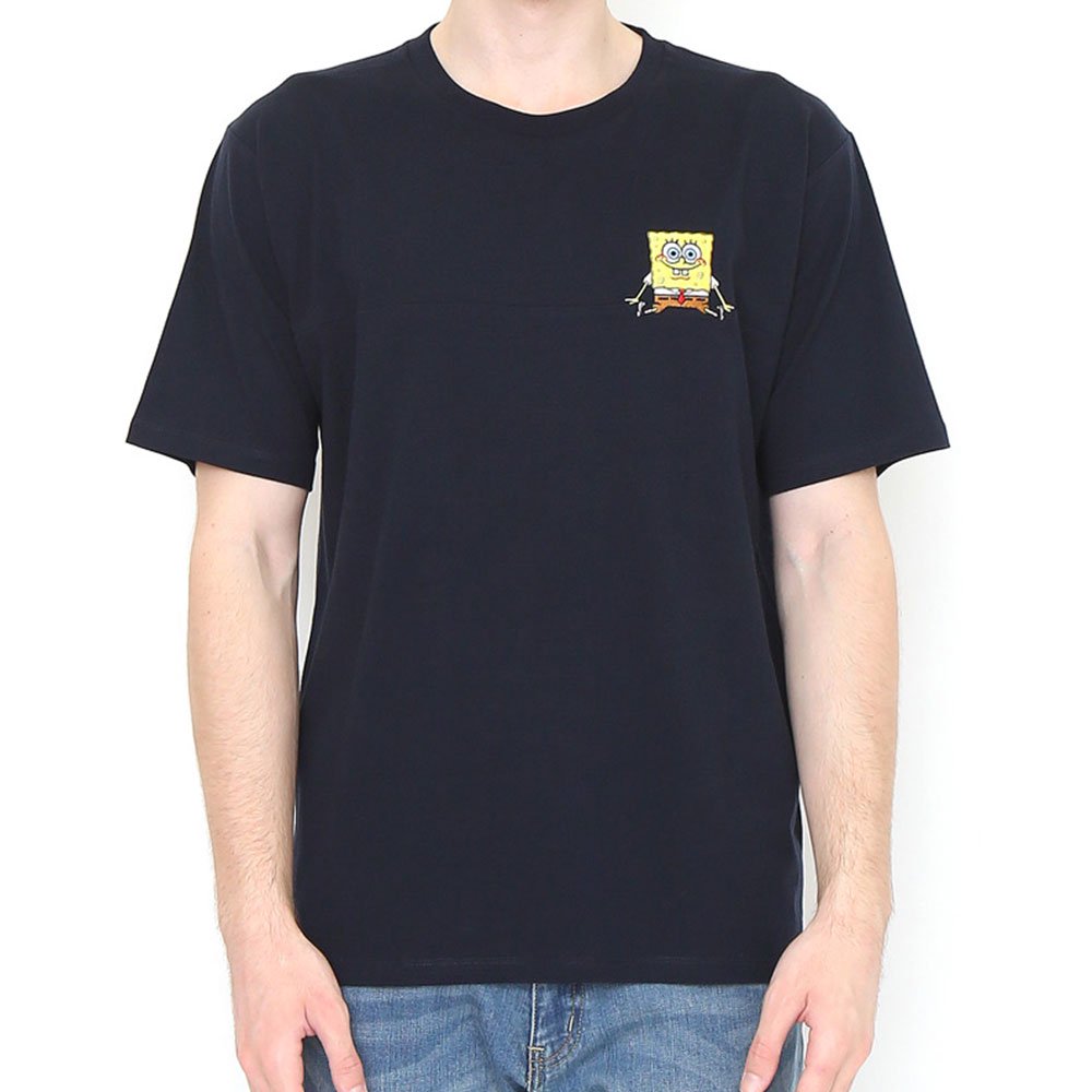 Tシャツ　（スポンジ・ボブとゲイリー）ネイビー　M　18003051　SB