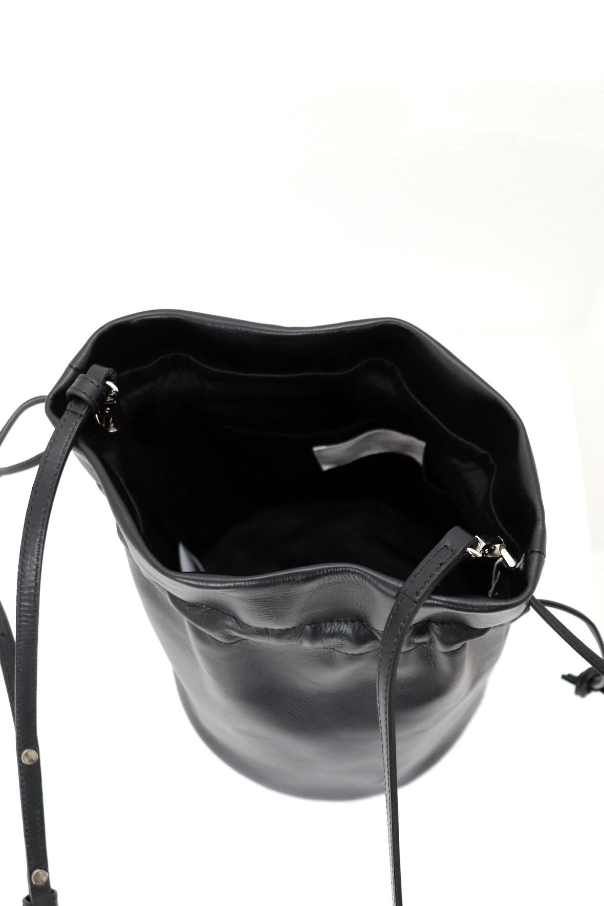 Rich I CYLINDER LEATER PURSE BAG ブラック 巾着