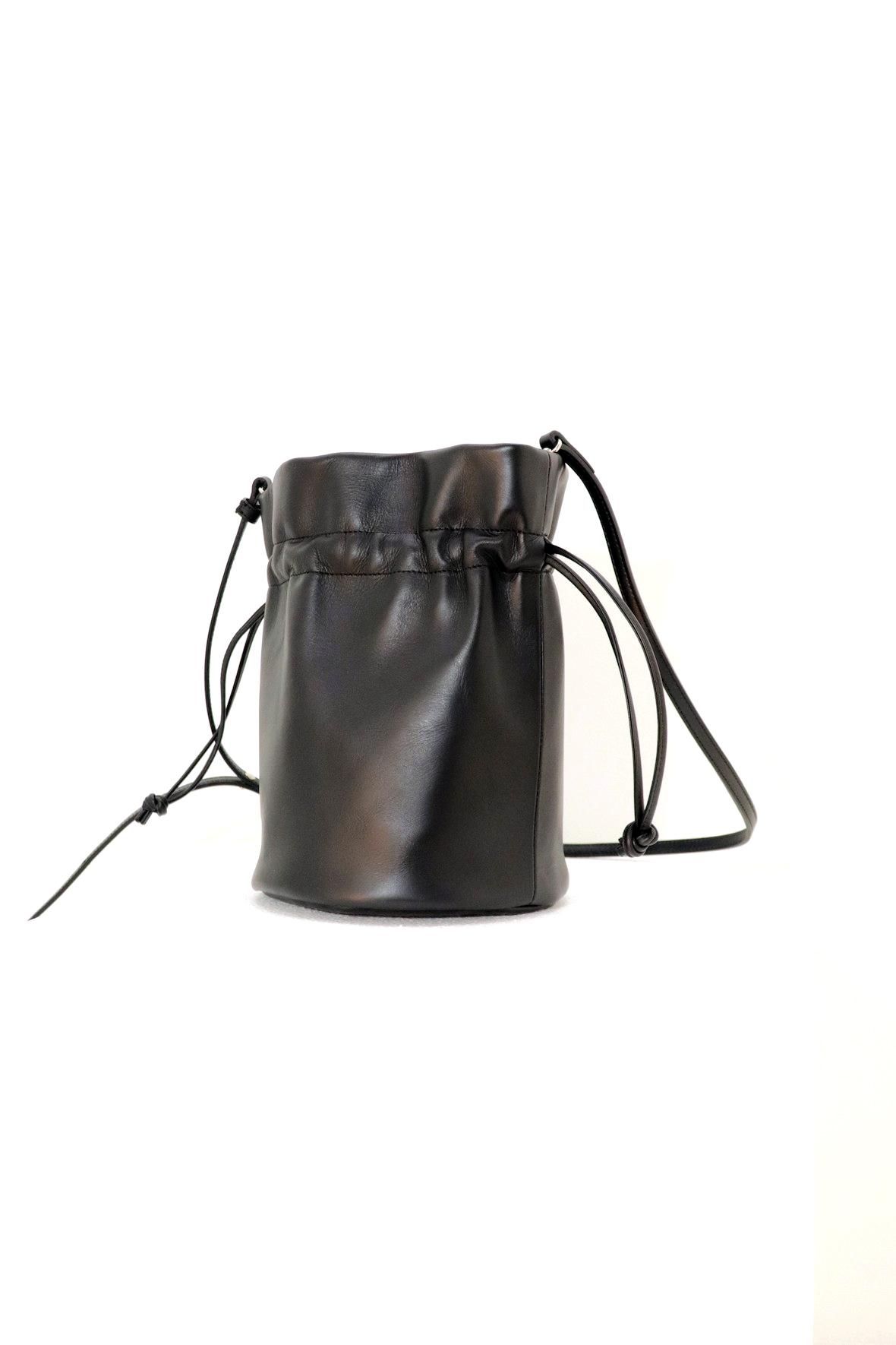 Rich I CYLINDER LEATER PURSE BAG ブラック 巾着