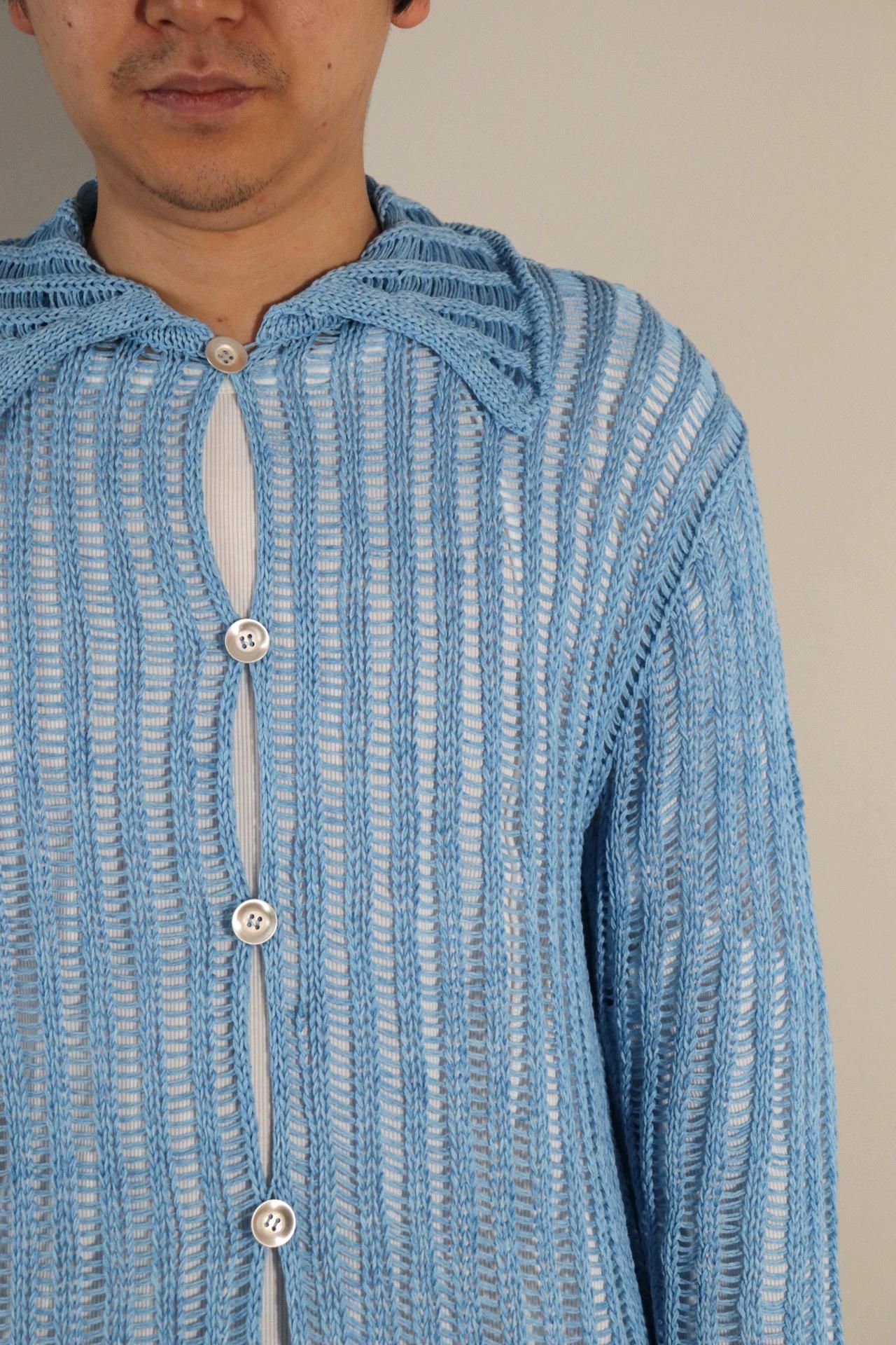 NVRFRGT(ネヴァーフォーゲット)COTTON OPEN KNIT CARDIGAN-